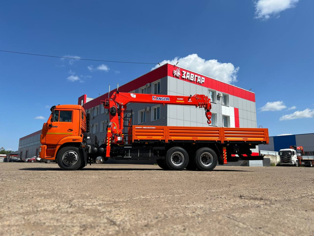 Бортовой грузовик КАМАЗ 65115 с КМУ Kanglir KS 2056, 2025 ЗАВГАР